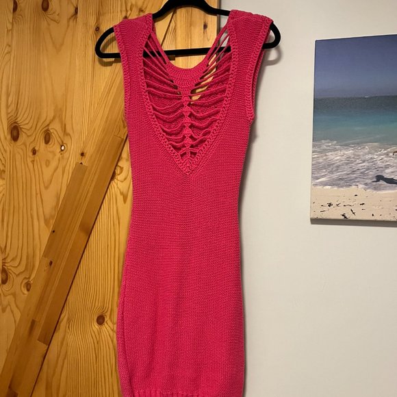 Guess-Pink Crochet Dress - Picture 4 of 4